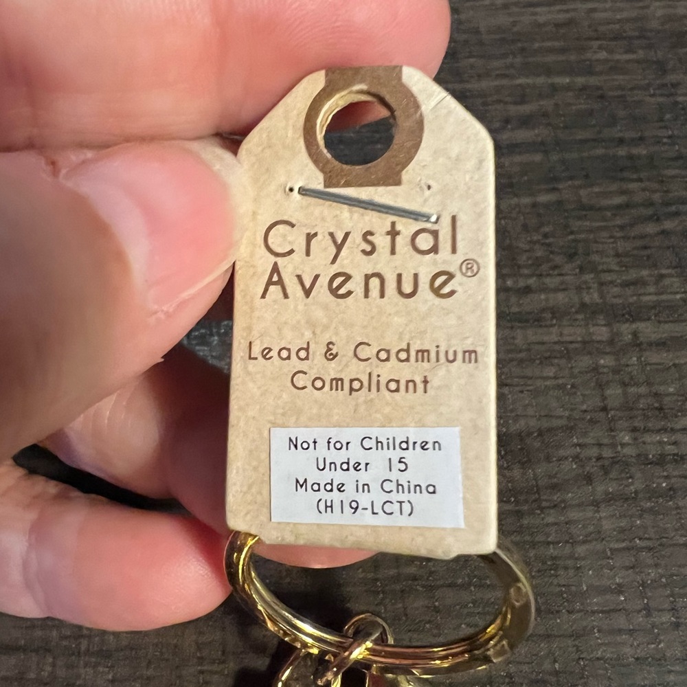 Crystal Avenue Rhinestone Cactus Keychain Purse Charm - Picture 3 of 3